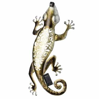 Gekko solar wandlamp verlichting goud