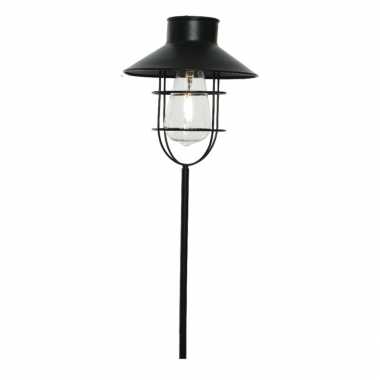 Led lantaarn steker solar verlichting zwart wit licht
