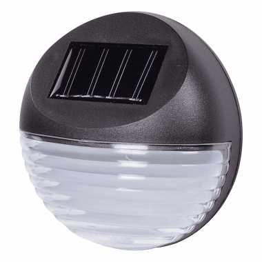 X solar led verlichting huis/muur/schutting wandlamp zwart
