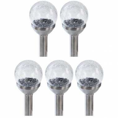 X solar tuinlampen bol vorm kleurverandering zonne energie tuinverlichting