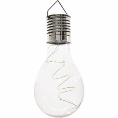 X solarlamp lampbolletje/peertje zonne energie transparant
