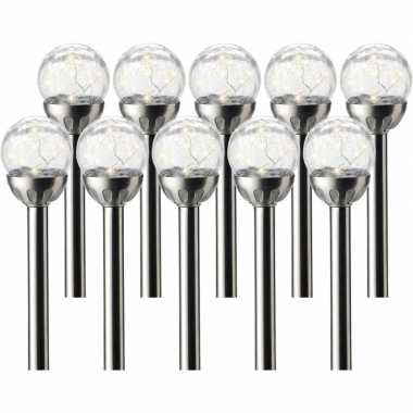 X solarlamp navi bol zonne energie transparant rvs steker