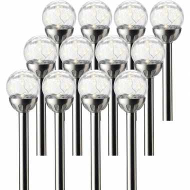 X solarlamp navi bol zonne energie transparant rvs steker