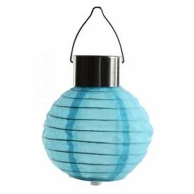 X stuks blauwe lampionnen zonne energie buiten