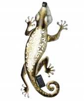 Gekko solar wandlamp verlichting goud