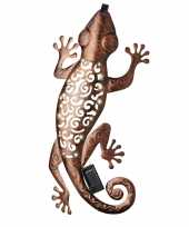 Gekko solar wandlamp verlichting roest bruin