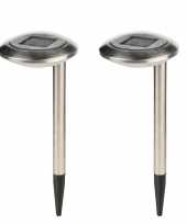 X buiten tuin led verlichting stekers lampen solar pad verlichting draadloos rvs 10213508