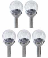 X solar tuinlampen bol vorm kleurverandering zonne energie tuinverlichting 10203882