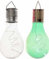 X solarlamp lampbolletjes peertjes zonne energie transparant groen